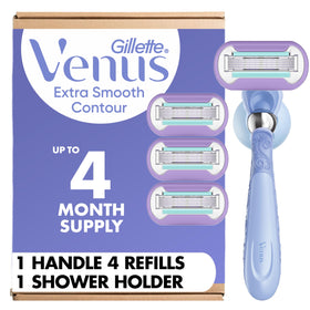 Gillette Venus handle front view showing ergonomic grip and control