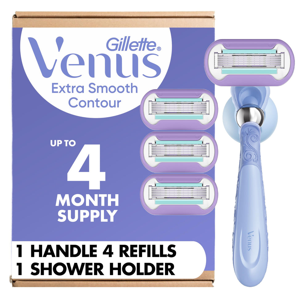Gillette Venus handle front view showing ergonomic grip and control