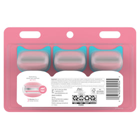Gillette Venus swapping cartridges showing easy replacement and continued smooth shave