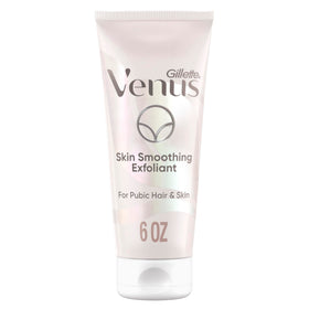 Gillette Venus front packaging showing intimate exfoliant benefits