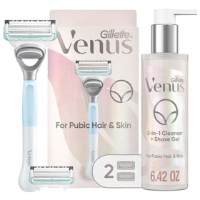 Gillette Venus front packaging showing kit contents and benefits