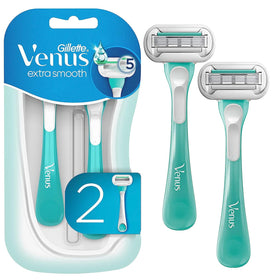 Gillette Venus front packaging showing two disposables and convenience