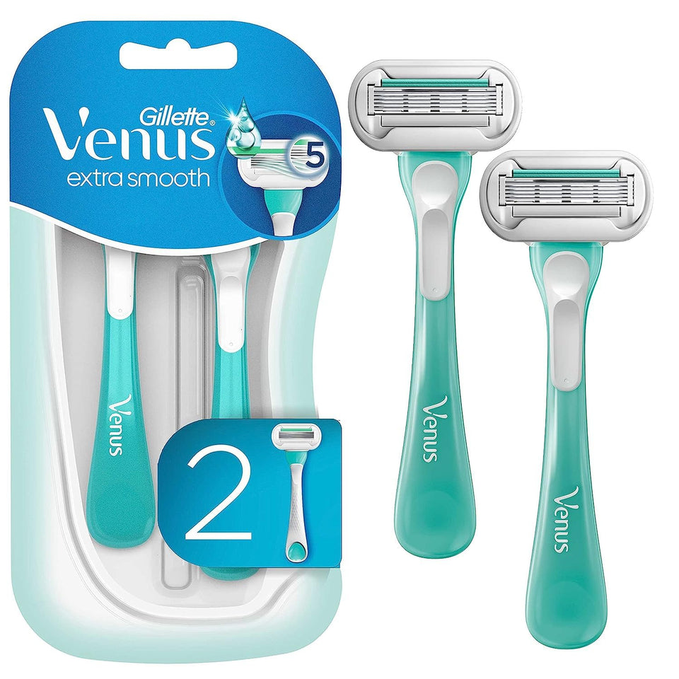 Gillette Venus front packaging showing two disposables and convenience