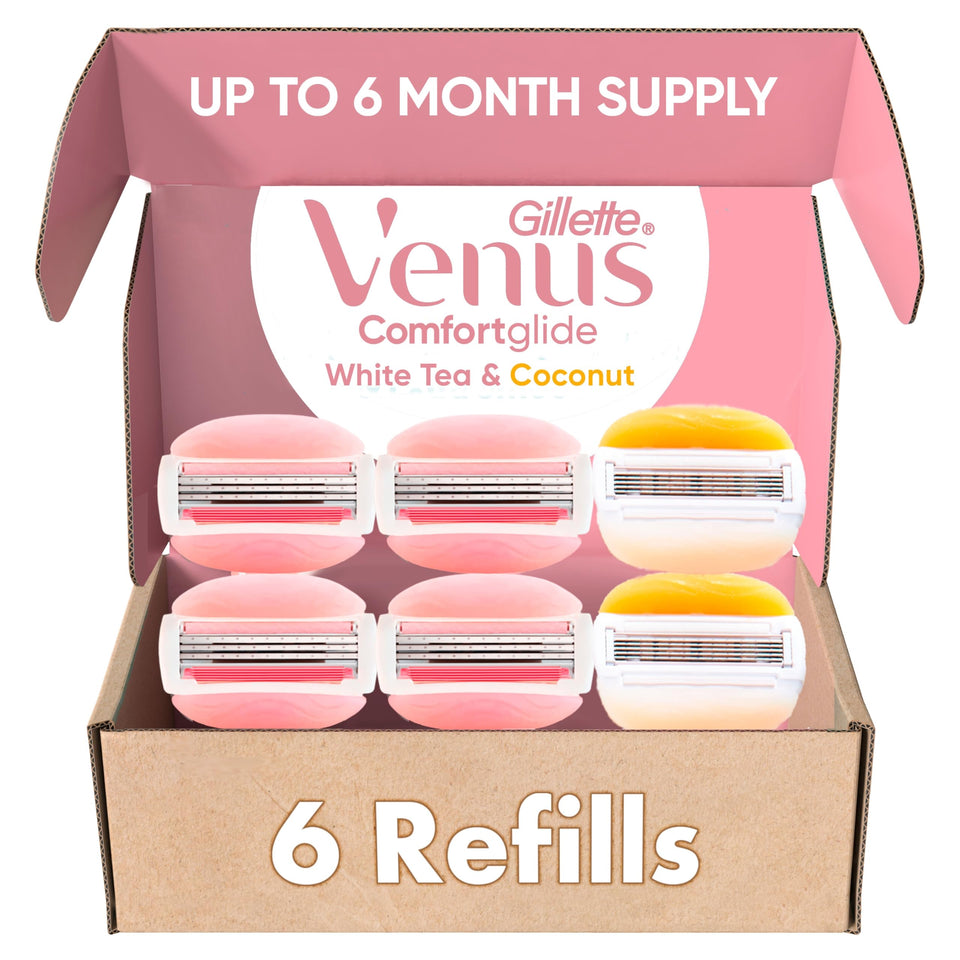 Gillette Venus front packaging showing variety pack and benefits