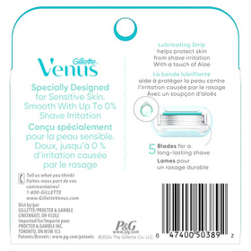 Gillette Venus four-count refills styled as a holiday stocking stuffer