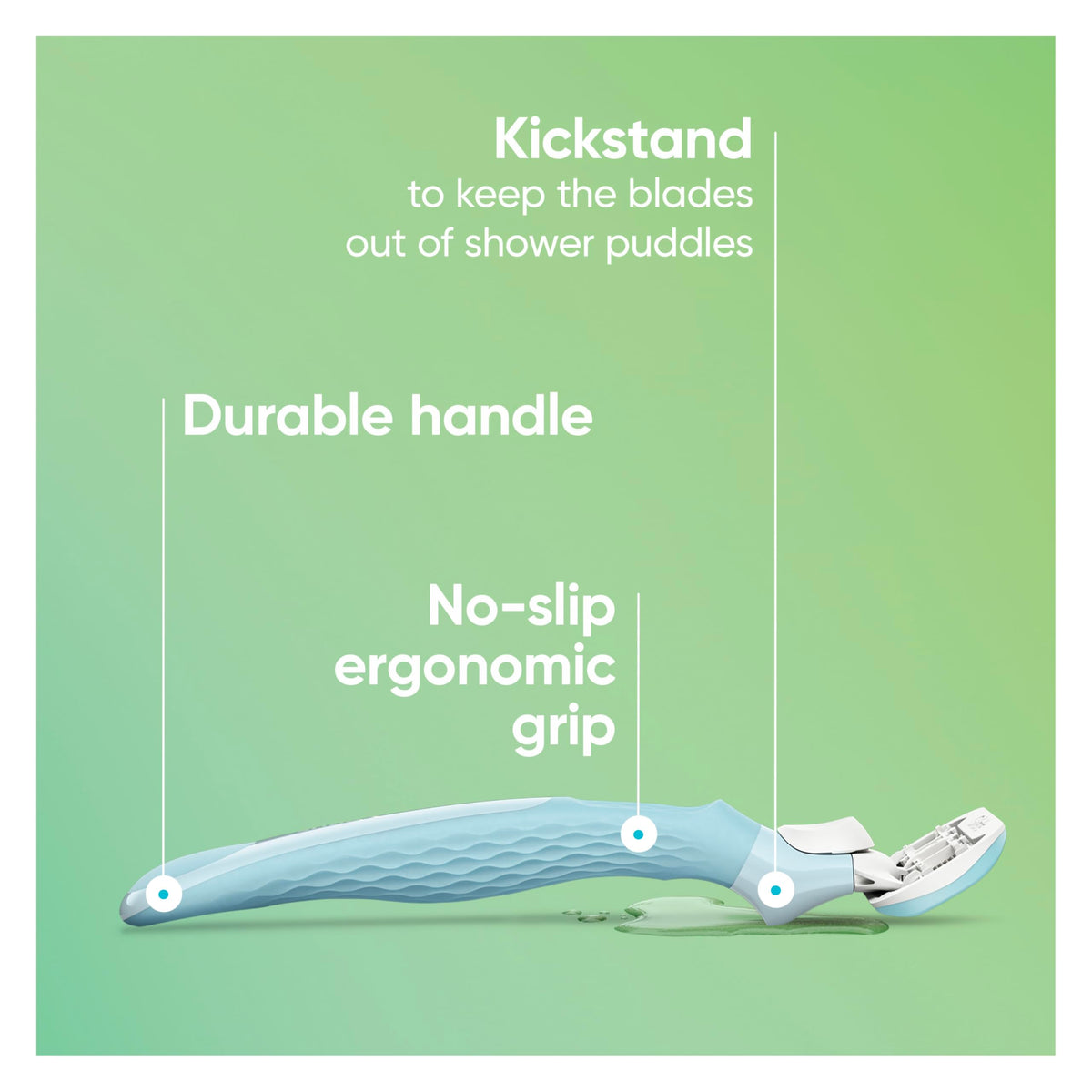 Gillette Venus in-shower use demonstration showing ergonomic control and precision
