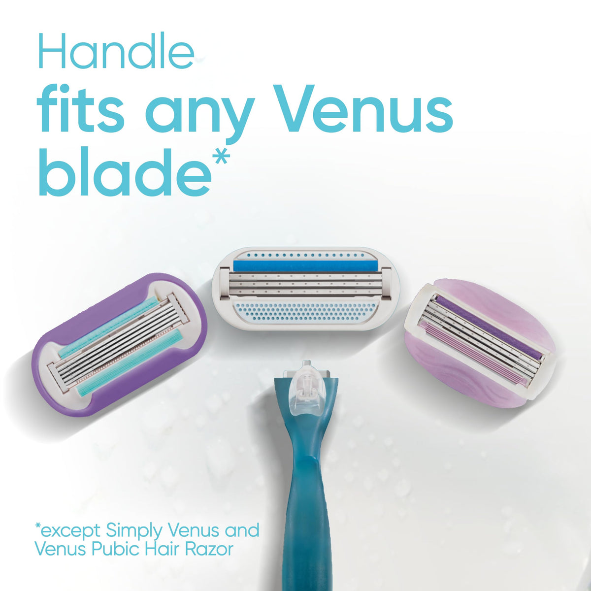 Gillette Venus razor in shower use for smooth shaving of legs benefit