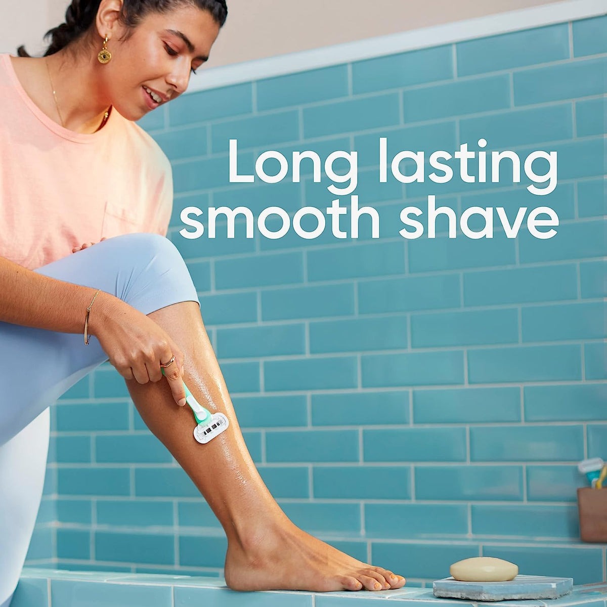 Gillette Venus in use shaving a leg to show gentle glide benefit