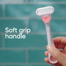 Gillette Venus razor in bathroom lifestyle scene showing everyday convenience