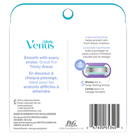 Gillette Venus lifestyle bathroom setup showing ready-to-use refills for convenient grooming routine