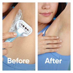 Gillette Venus blades in bathroom setting for easy daily shaving routine