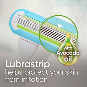 Gillette Venus lubrication strip detail for improved glide and comfort