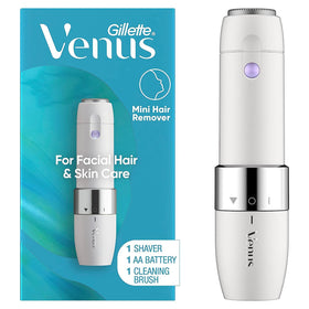 Gillette Venus mini front view showing compact shaver and ergonomic design for easy handling