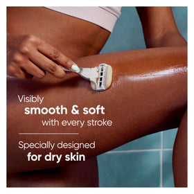 Gillette Venus gel bar texture with argan oil for added hydration while shaving