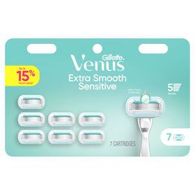Gillette Venus package label close-up describing handle compatibility