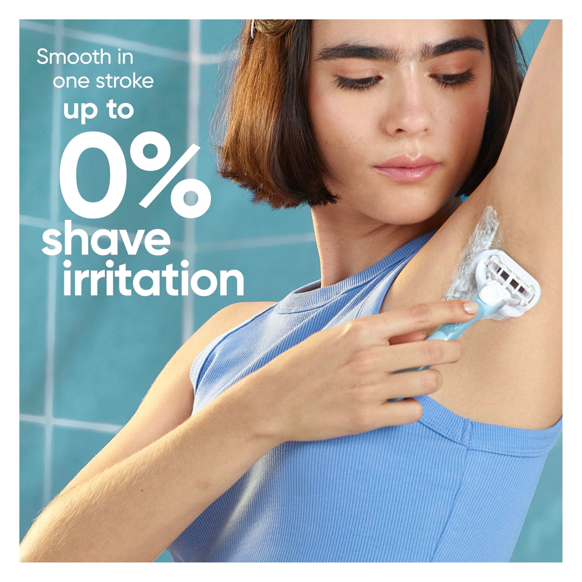 Gillette Venus pivoting head demonstrating contour adaptation for even shaves