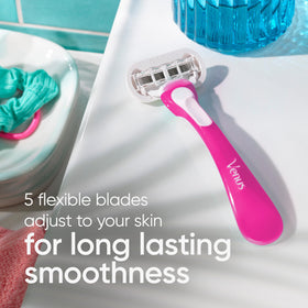 Gillette Venus ribbon of moisture detail demonstrating smoother glide