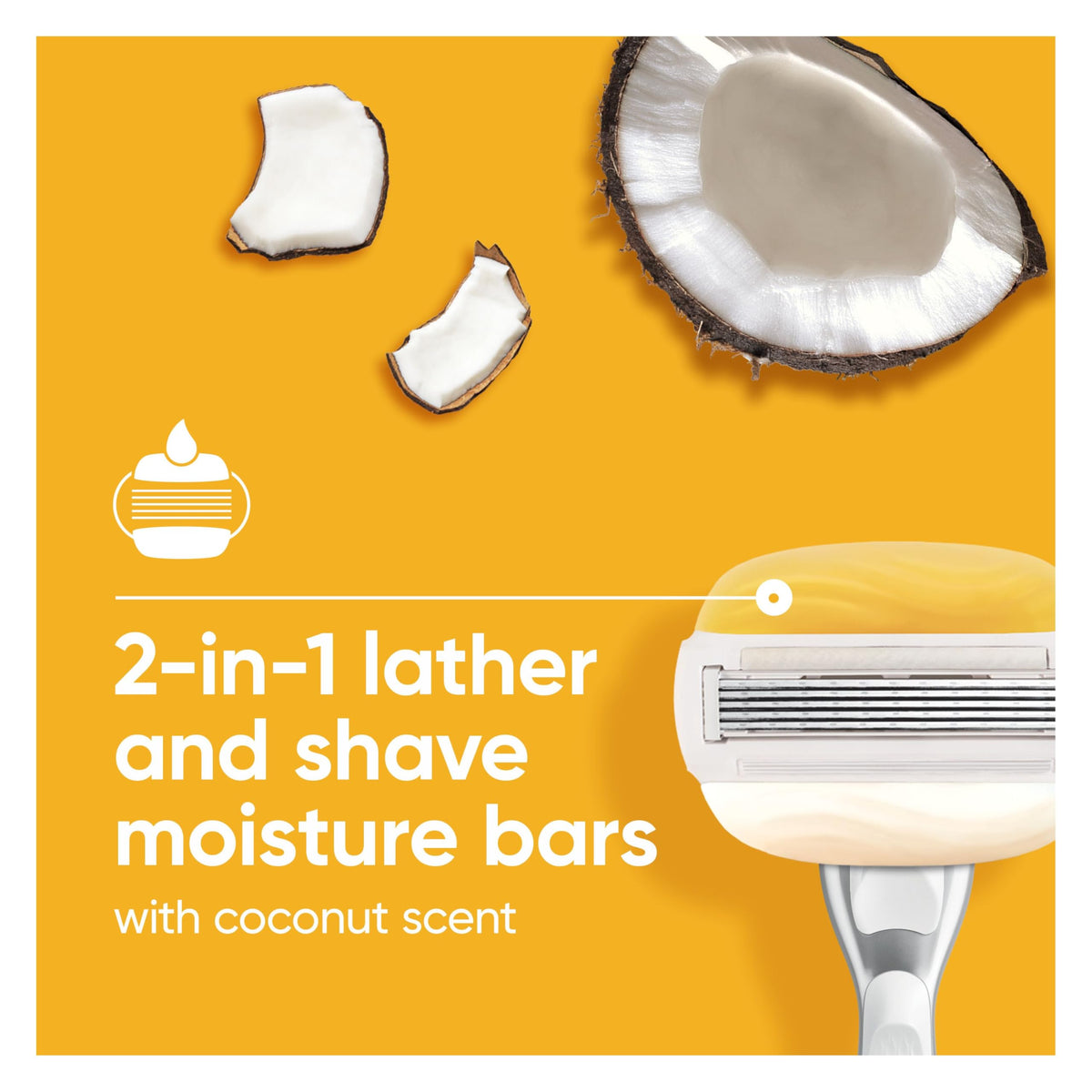 Gillette Venus size comparison in hand showing compact, travel-friendly refills