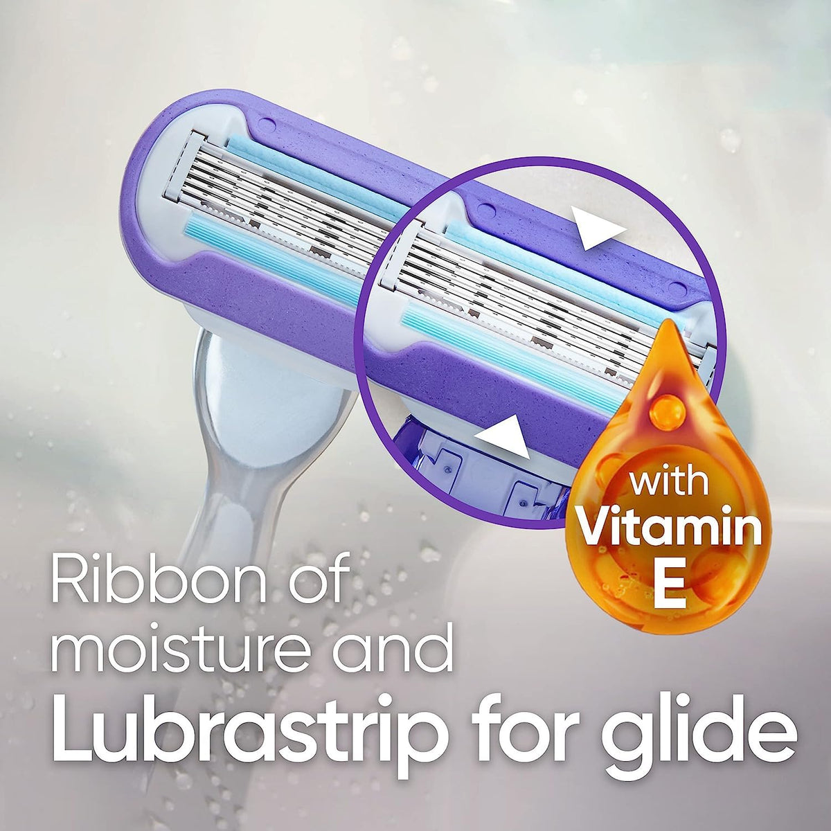 Gillette Venus Swirl MicroFine comb guiding hairs into blades for fewer passes