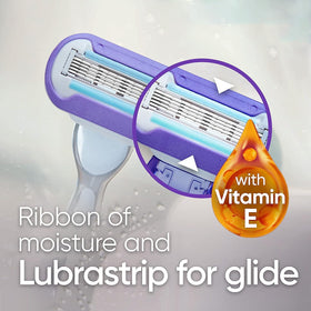 Gillette Venus Swirl MicroFine comb guiding hairs into blades for fewer passes