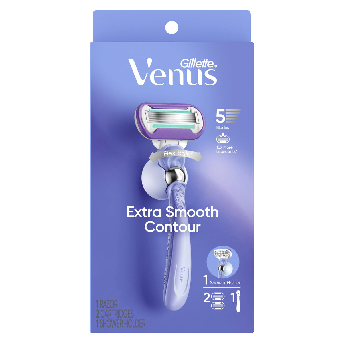 Gillette Venus handle texture emphasizing non-slip grip