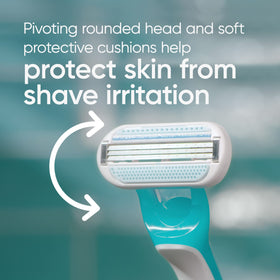 Gillette Venus open pack displaying six razors for quick replacement and value