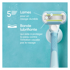Gillette Venus in-use shot of woman shaving leg for smooth skin results