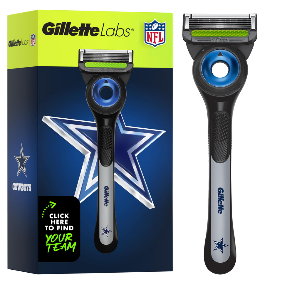 Gillette Labs Cowboys edition front packaging showing kit and team design for fan pride
