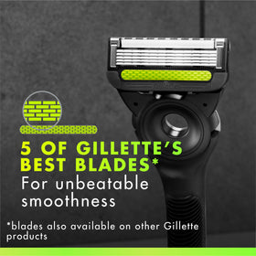 GilletteLabs refill aligned with Exfoliating Bar demonstrating combined grooming benefit