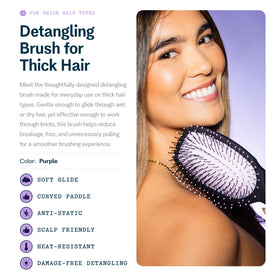 GIMME ball-tipped bristles closeup protecting scalp and reducing breakage