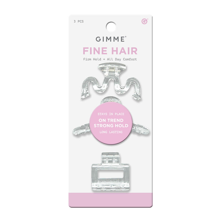 GIMME clear front view showing compact clip and secure hold benefit