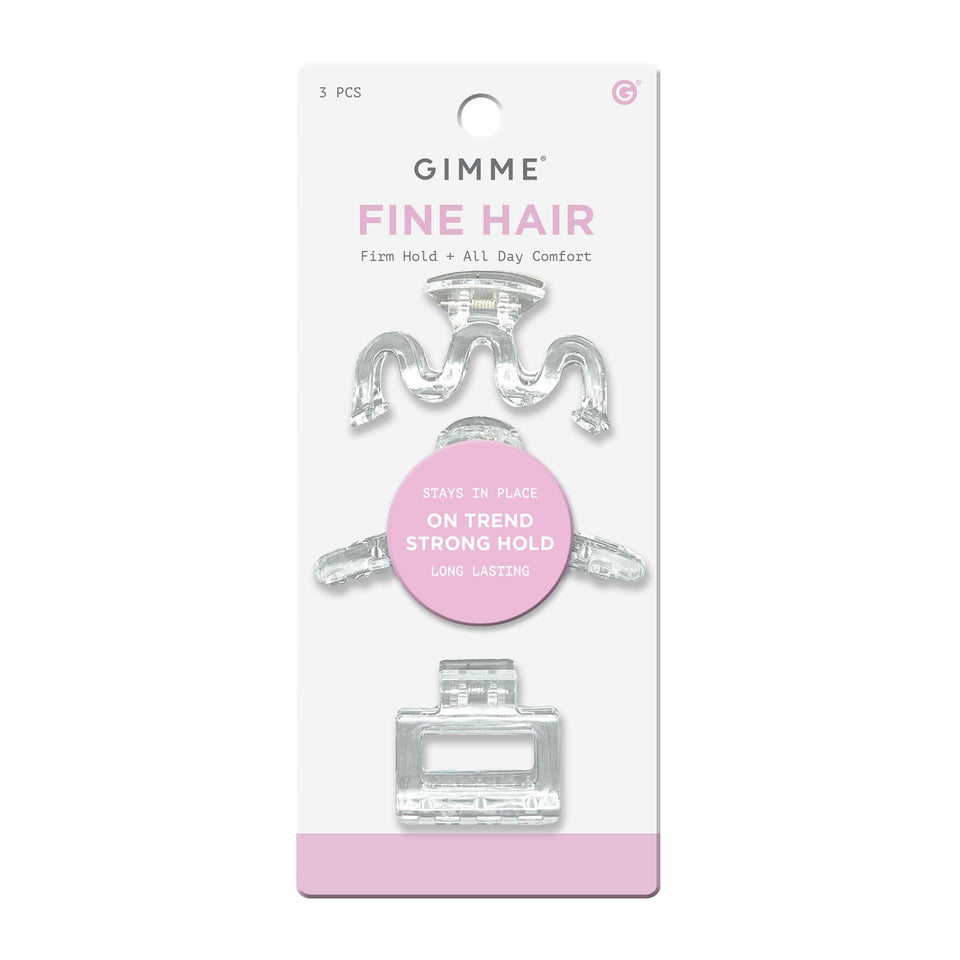 GIMME clear front view showing compact clip and secure hold benefit
