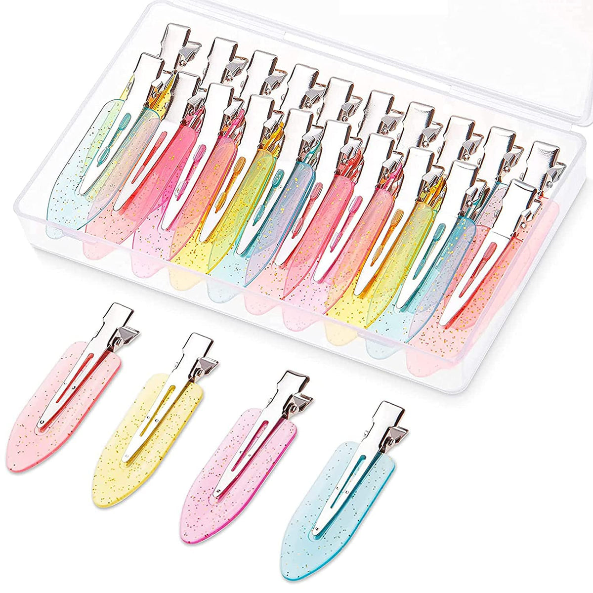 Gingbiss front packaging showing 20 clips and storage box for organized travel