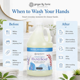 Ginger Lily Farms back label with directions for safe, effective use