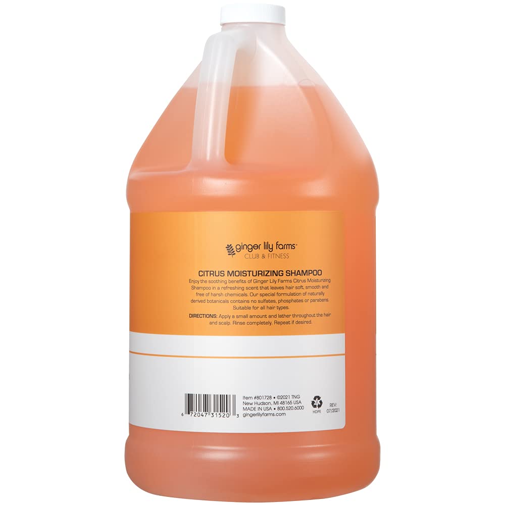 Ginger Lily Farms close-up of pump dispensing shampoo for convenient refills