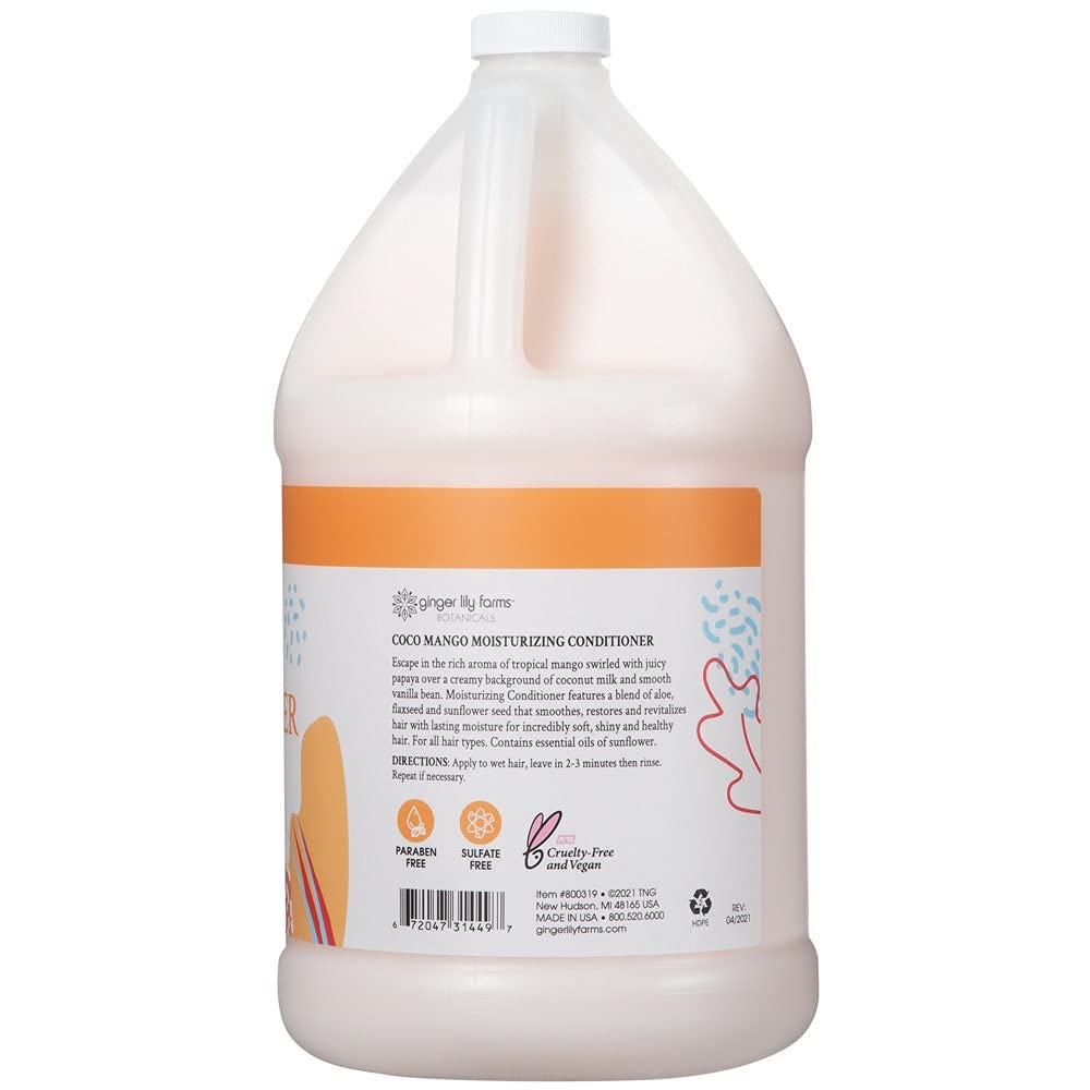 Ginger Lily Farms creamy conditioner texture demonstrating smooth hydration