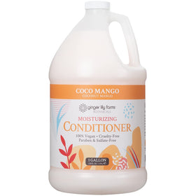Ginger Lily Farms front label showing coconut mango scent and vegan benefits