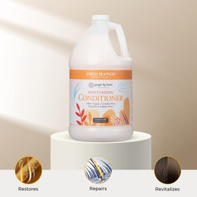Ginger Lily Farms botanical ingredients aloe and flaxseed highlighting nourishment