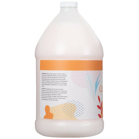 Ginger Lily Farms pouring conditioner into dispenser for easy refilling
