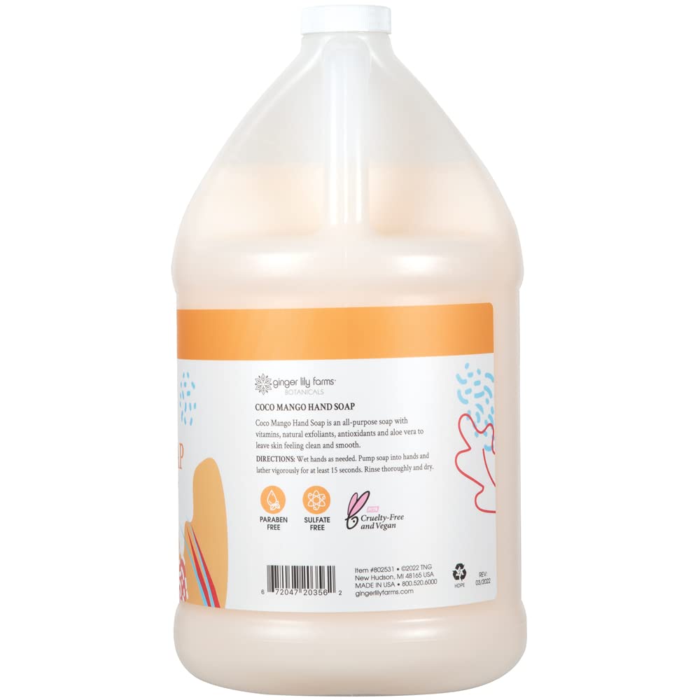Ginger Lily Farms pouring refill into dispenser for easy, economical refill