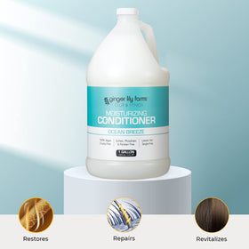 Ginger Lily Farms in-shower dispenser at gym showing commercial use convenience