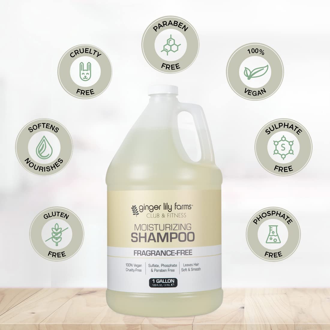 Ginger Lily Farms mounted dispenser in gym locker room for convenient access