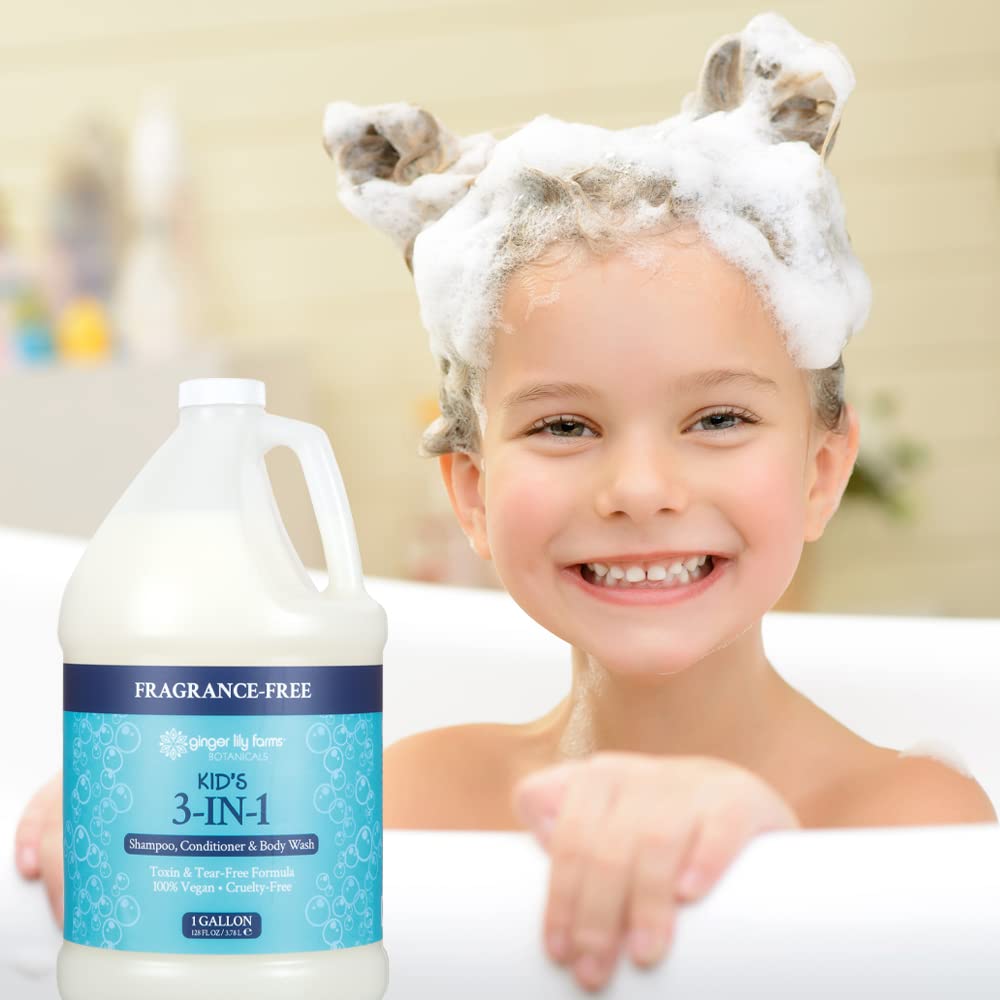 Ginger Lily Farms family bath scene showing calm kids and simplified bath routine