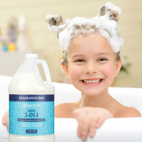 Ginger Lily Farms family bath scene showing calm kids and simplified bath routine