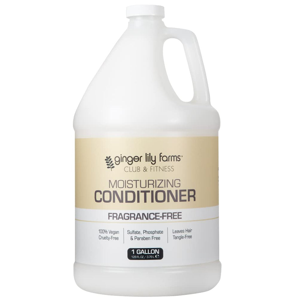 Ginger Lily Farms gallon bottle front view showing product and refill benefit