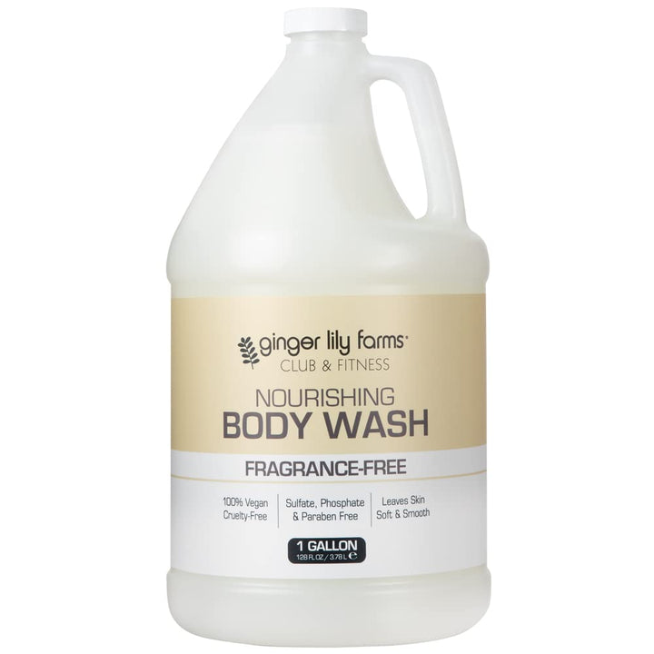 Ginger Lily Farms front gallon bottle showing clean refill packaging benefit