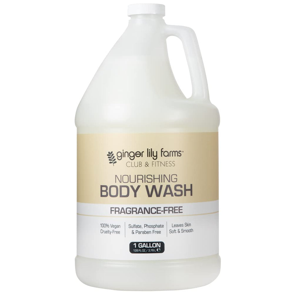 Ginger Lily Farms front gallon bottle showing clean refill packaging benefit