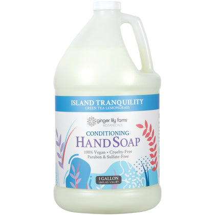 Ginger Lily Farms gallon container front view showing refill convenience
