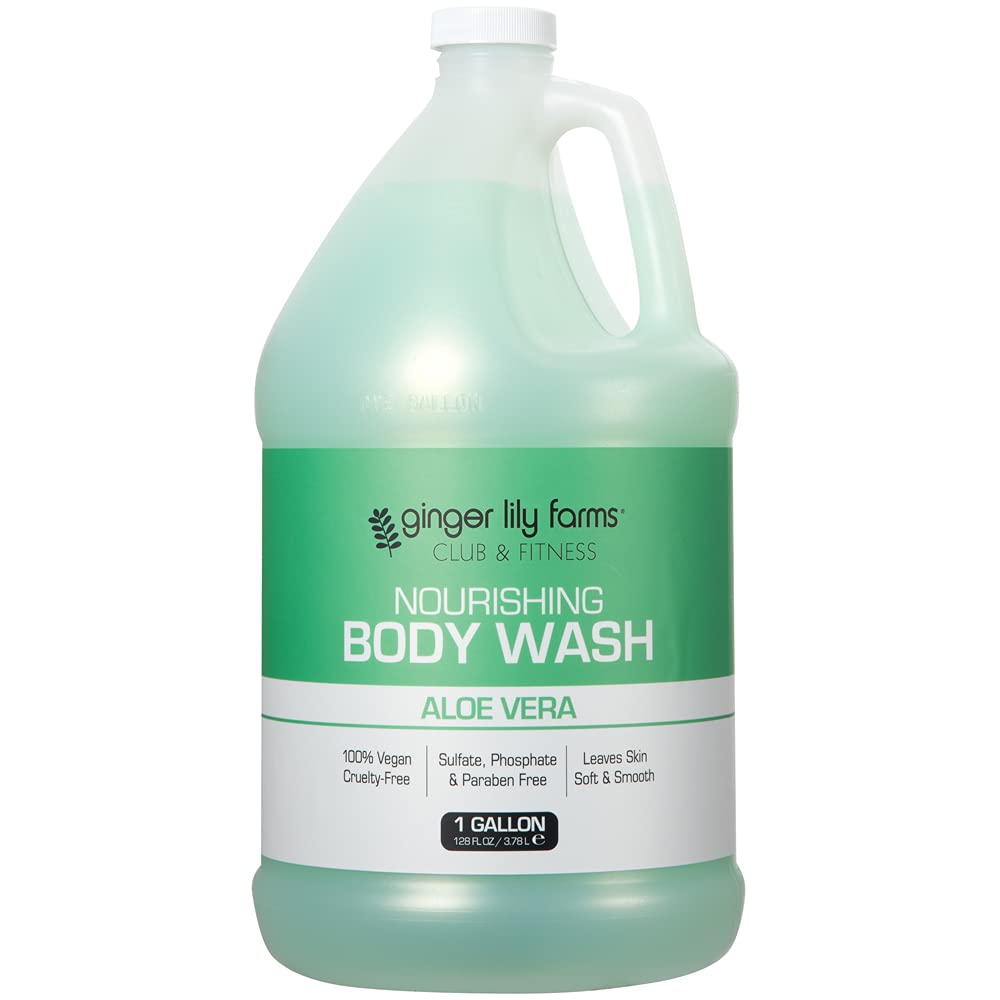 Ginger Lily Farms front label showing aloe scent and vegan claim for easy identification