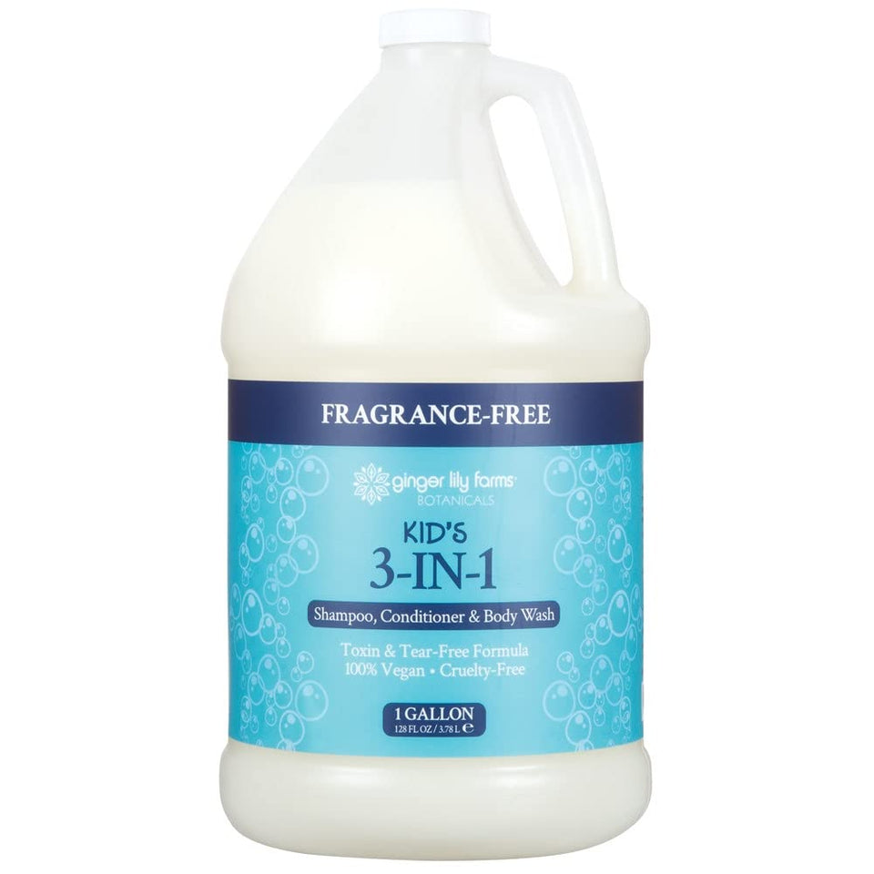 Ginger Lily Farms gallon front label showing product name and refill benefit